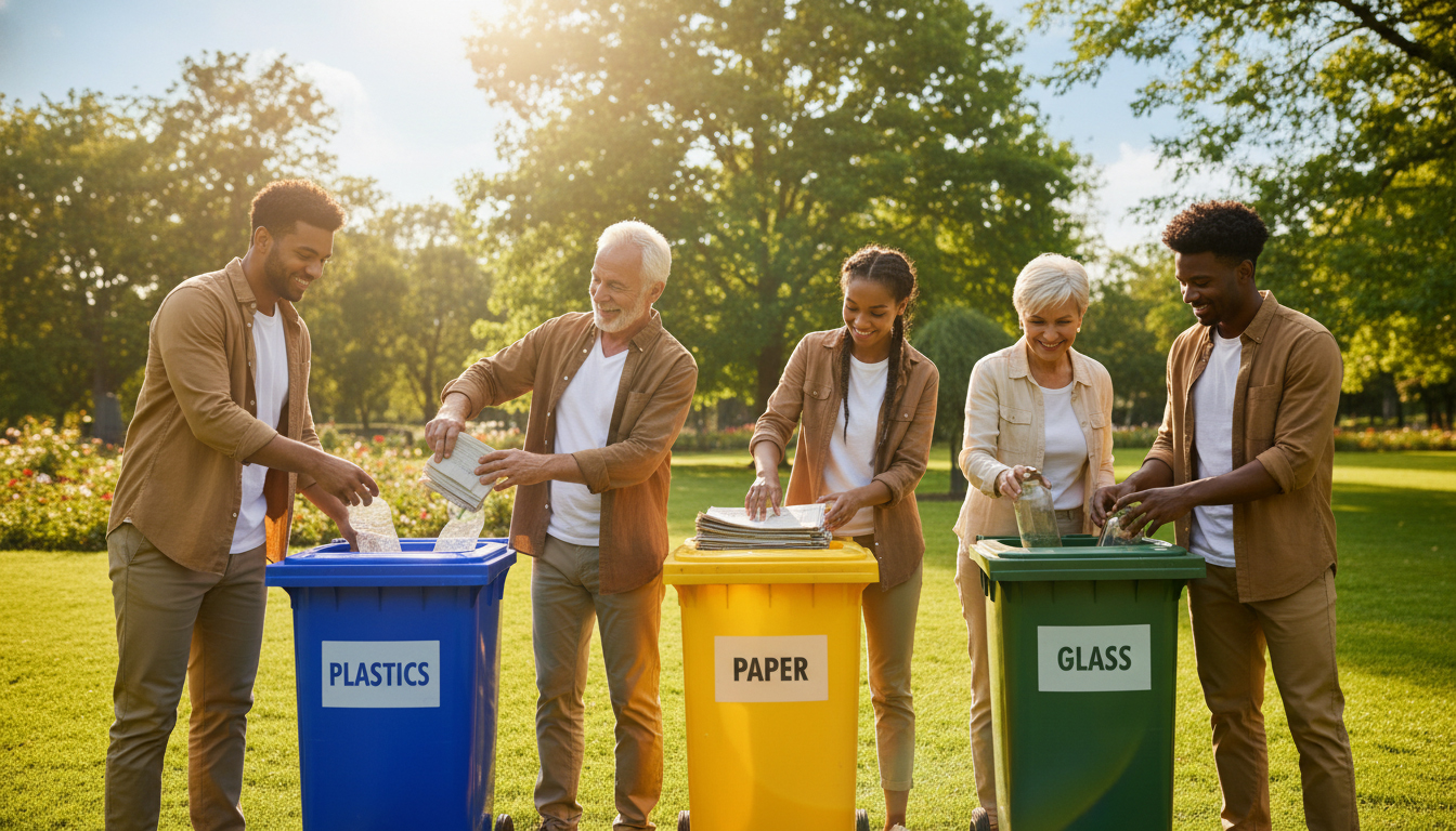 Recycling and sorting waste